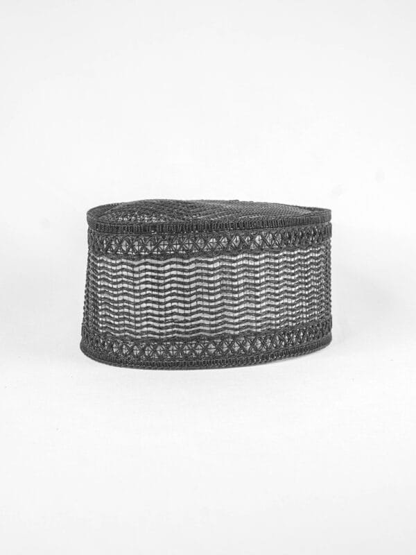 P04-M1-P-8 006 hitam Peci Rajut Handmade P04M1P