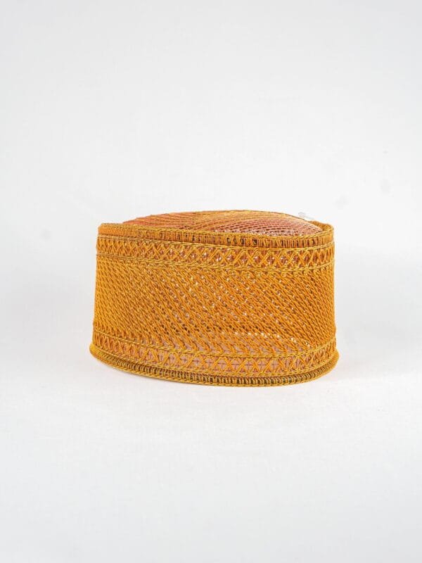 P34-M2-P-16 005 KUNING Peci Rajut Handmade P34M2P