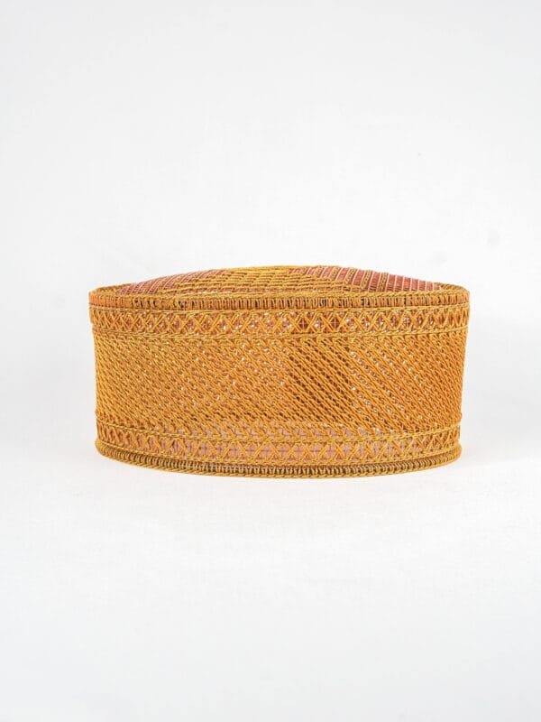 P34-M2-P-16 006 KUNING Peci Rajut Handmade P34M2P